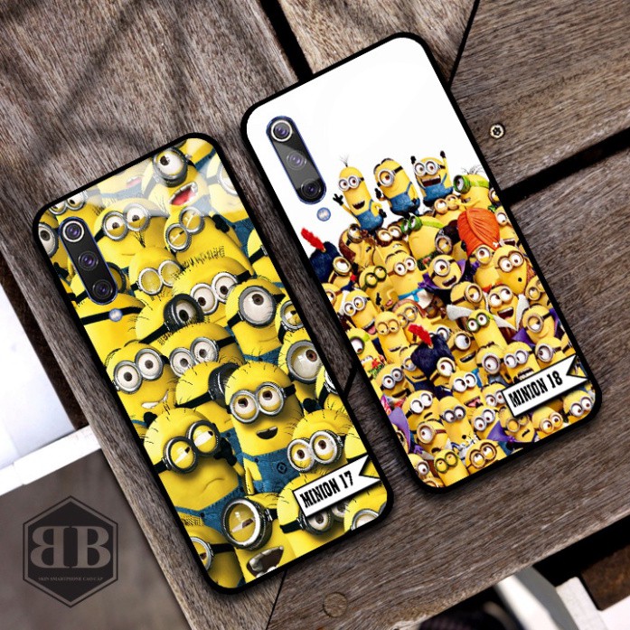ỐP lưng kính cường lực Xiaomi Mi 9 SE minion