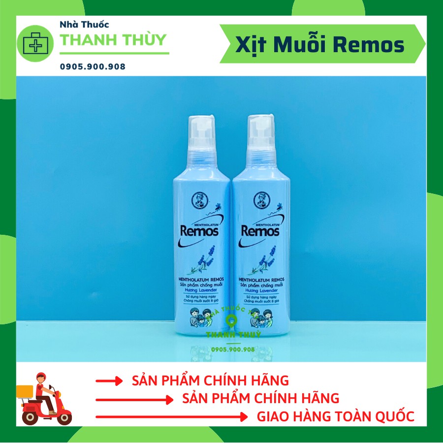 🌷🌷🌷 REMOS Chai Xịt Chống Muỗi Cho Người Lớn Và Trẻ Em Hương Lavender 60ml, 150ml