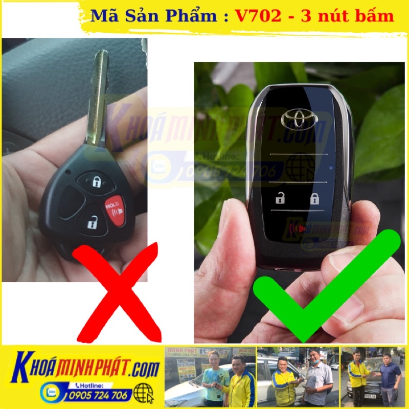 Vỏ Độ Chìa Khoá Gập xe Toyota Innova Fortuner Vios Hilux