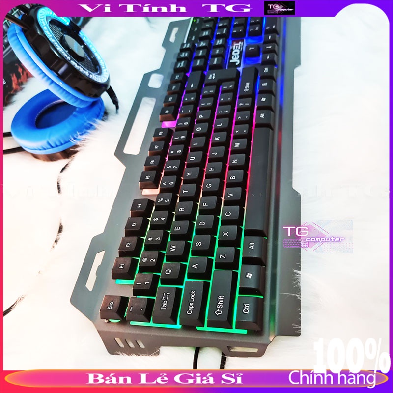 Combo bàn phím chuột tai nghe GAMING CÓ LED ĐA MÀU THIẾT KẾ ĐẸP Vi tính TG JEDEL CP-02