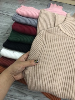 Áo len lông thỏ cổ lọ dư xịn cho nữ