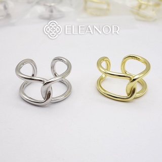 Nhẫn Bạc Nữ Eleanor Viền Xoắn Vô Cực Lớn Cách Điệu Cá Tính