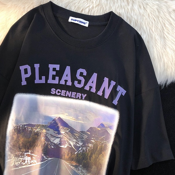 Áo thun tay lỡ form rộng PLEASANT 100% cotton unisex nam nữ (Ảnh thật/Có sẵn) | BigBuy360 - bigbuy360.vn