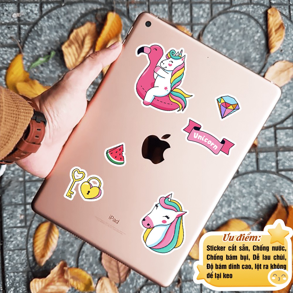 Sticker hình dán Unicorn cute 𝑭𝒓𝒆𝒆𝒔𝒉𝒊𝒑 chống nước, dán laptop, điện thoại, đàn guitar, mũ bảo hiểm, vali, ipad...