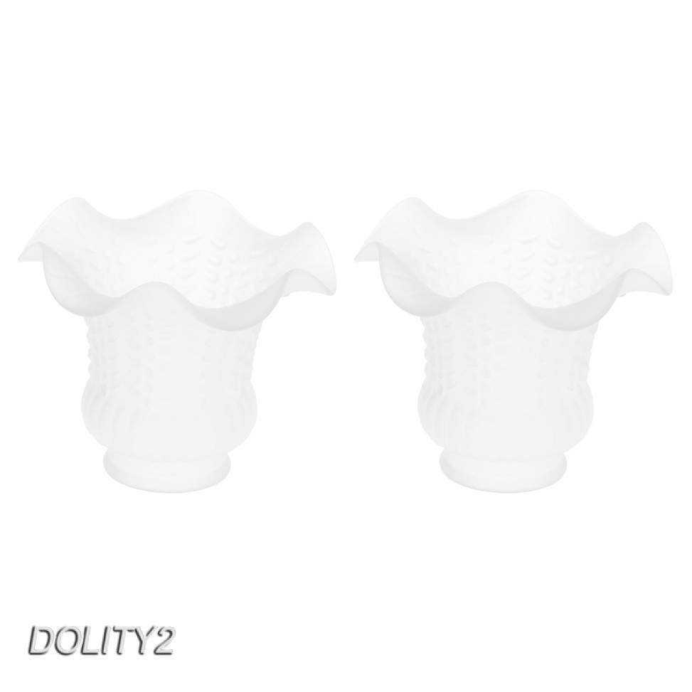 2pcs Glass Ceiling Fan Light Chandelier Wall Sconce Light Lamp Shades Cover