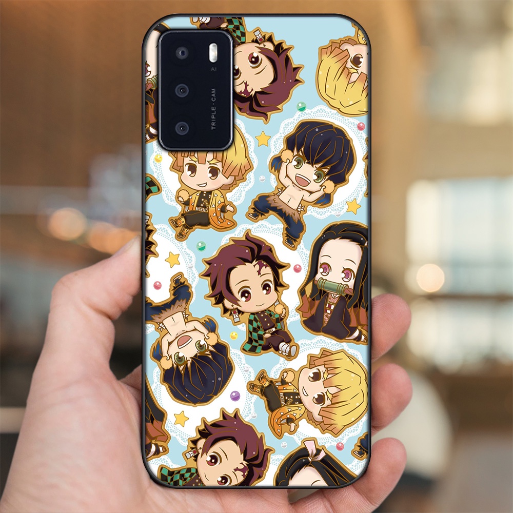 Ốp lưng Oppo A16 viền đen in hình Zenitsu Kimetsu no Yaiba