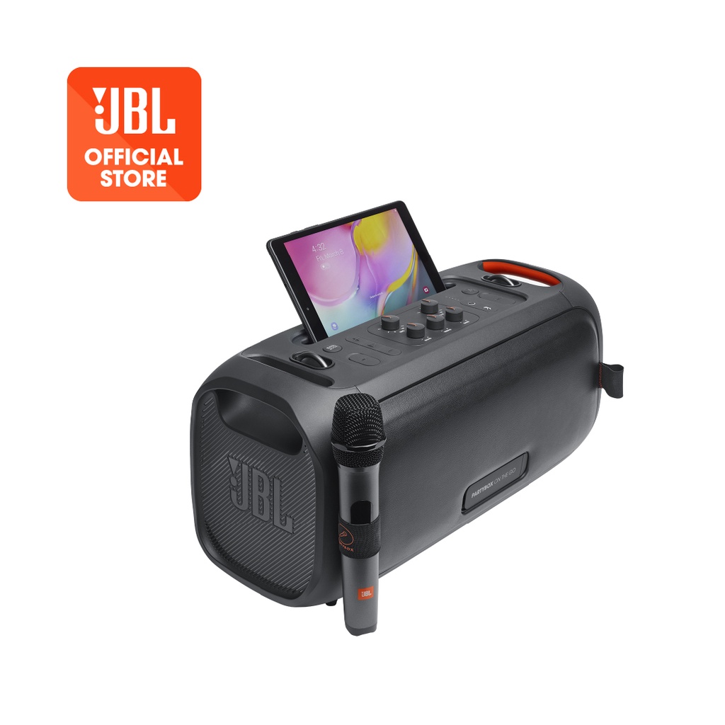 Loa Bluetooth JBL Partybox On The Go (Tặng kèm 2 Micro không dây) - Hàng Chính Hãng