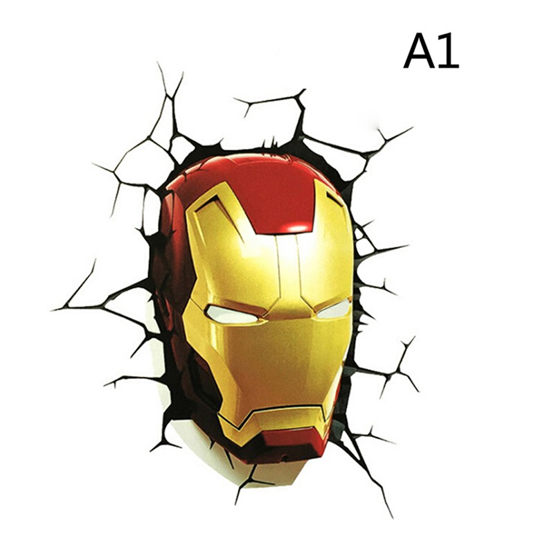 1 Miếng Dán 3d Hình Ironman / Spiderman Sáng Tạo Trang Trí Xe Hơi