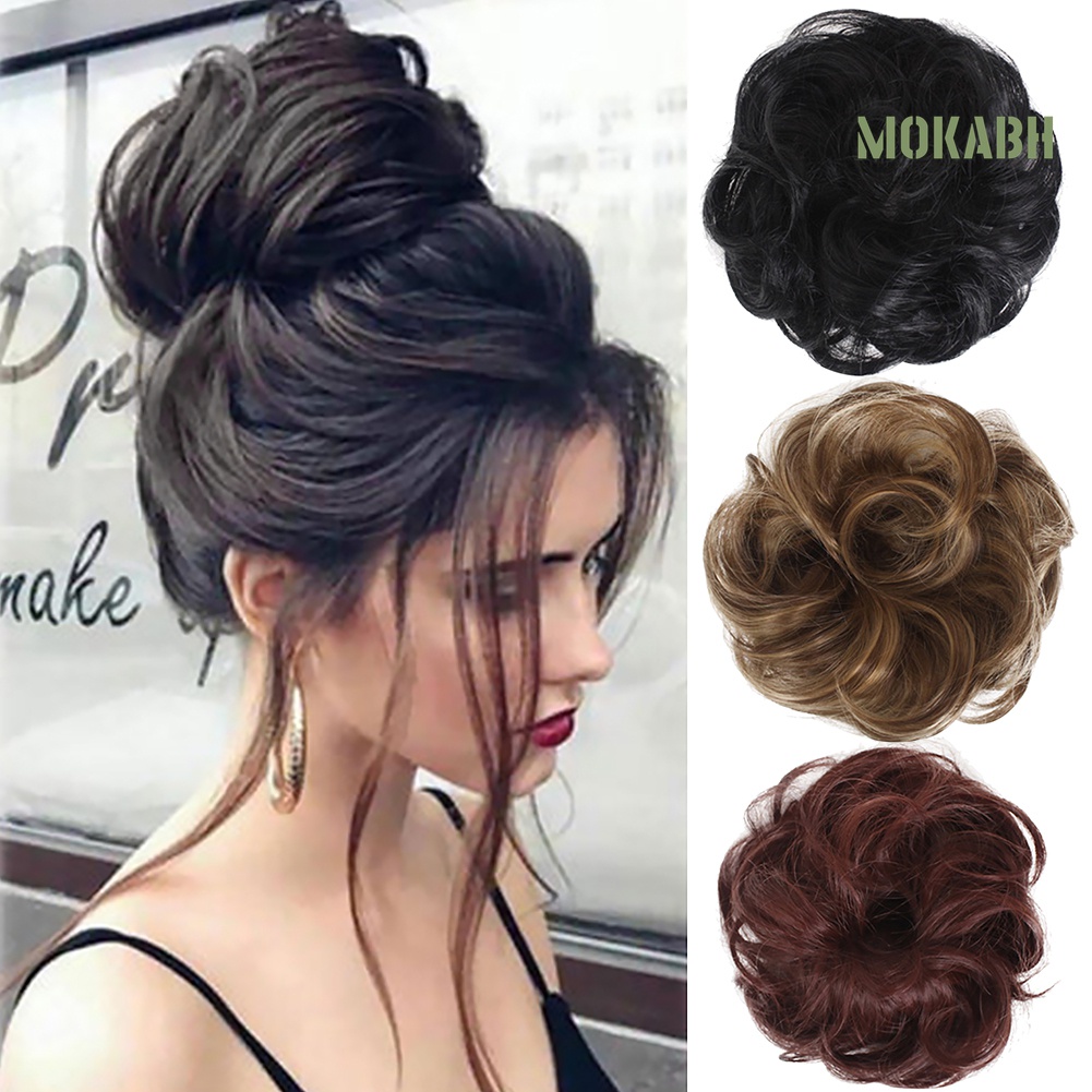 Búi Tóc Giả Xoăn Gợn Sóng Co Giãn Dành Cho Nữ