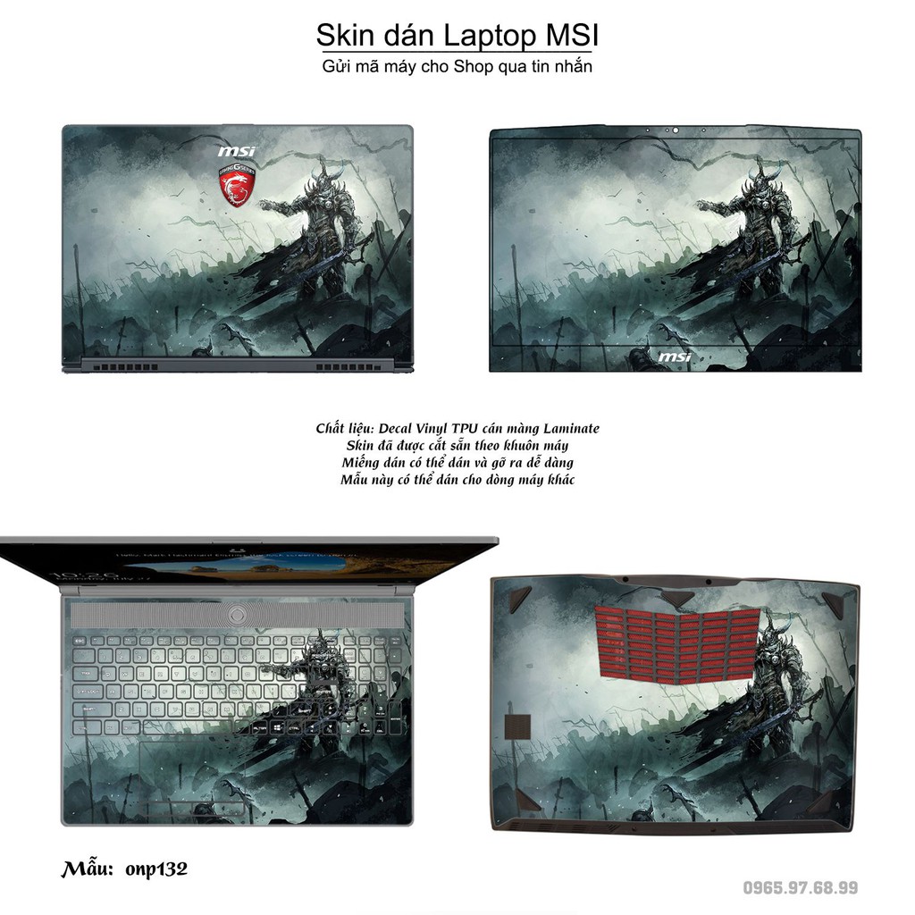 Skin dán Laptop MSI in hình One Piece nhiều mẫu 15 (inbox mã máy cho Shop)