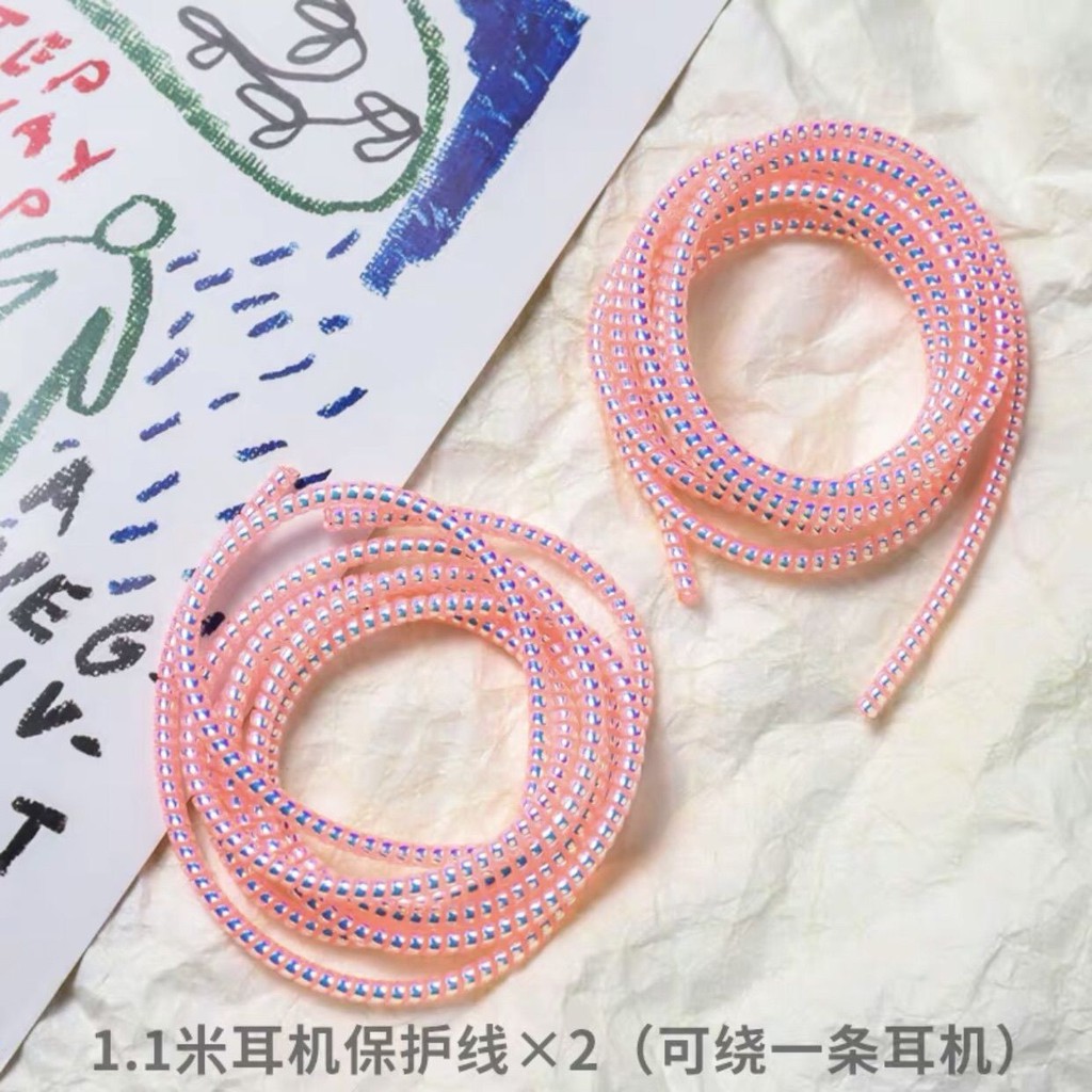 Dây nhựa quấn bảo vệ dây cáp dữ liệu USB thích hợp cho điện thoại dài 1.55m