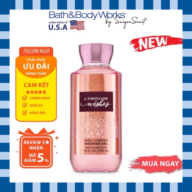 Sữa tắm Bath and Body Works A Thousand Wishes (295ml)