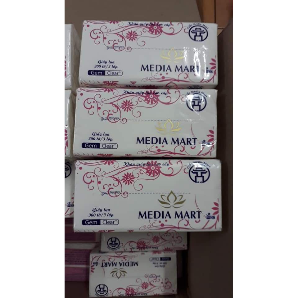 SALE SÔC khăn giấy rút đa năng MEDIA MART 3 lớp loại tốt, 300 tờ