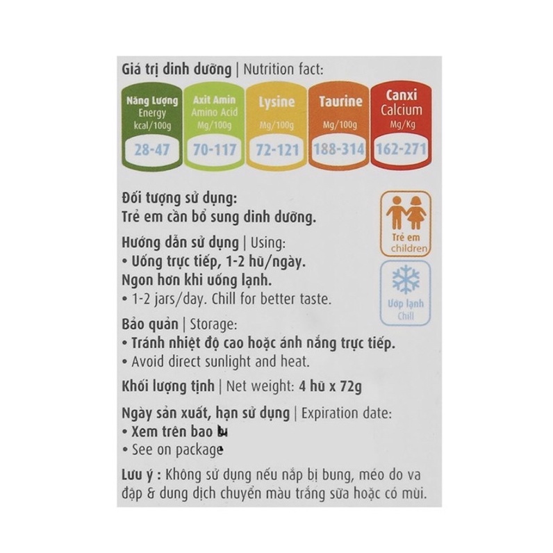 Lốc 4 hũ nước yến cho trẻ em Green Bird Babi 72g