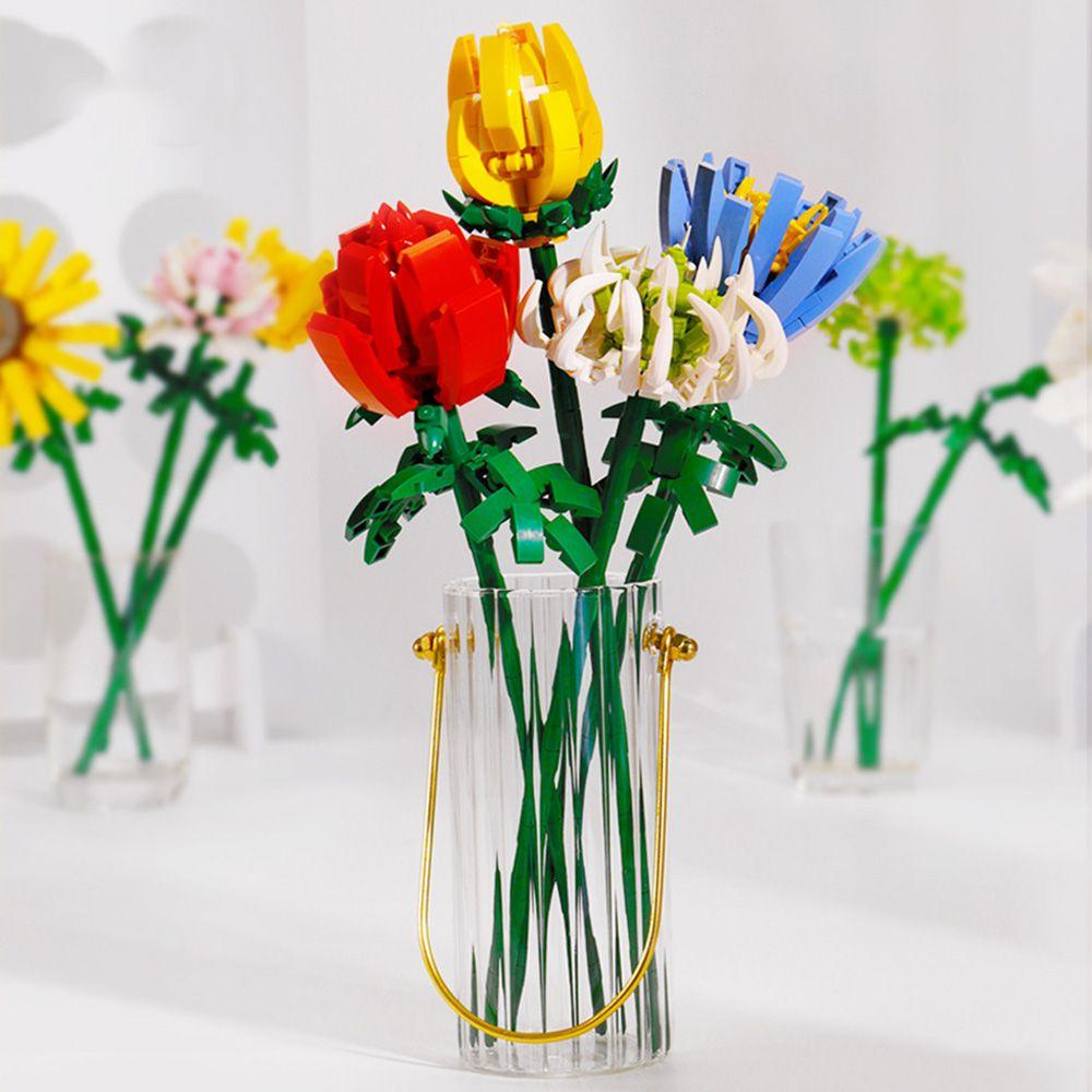 CHOOKEY Đồ Chơi Lắp Ráp Hình Hoa Hồng Ba Chiều DIY