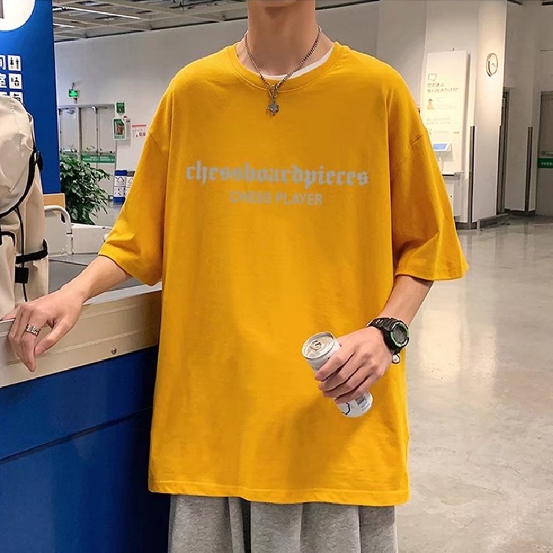 Áo Thun Dáng Rộng In Họa Tiết Phong Cách Hip Hop Đường Phố Hàn Quốc Thời Trang Mùa Hè Cho Nam Và Nữ M-8XL