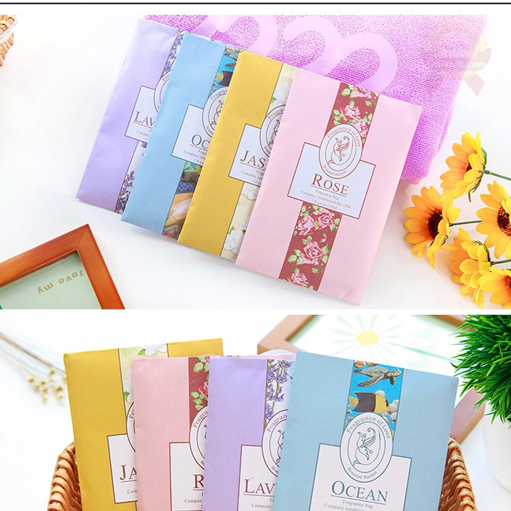 Túi Thơm Để Tủ Quần Áo Kèm Móc Treo – chất liệu thảo dược tự nhiên