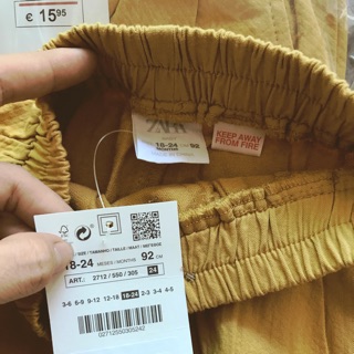 Quần đũi vàng đất phi giới tính zara