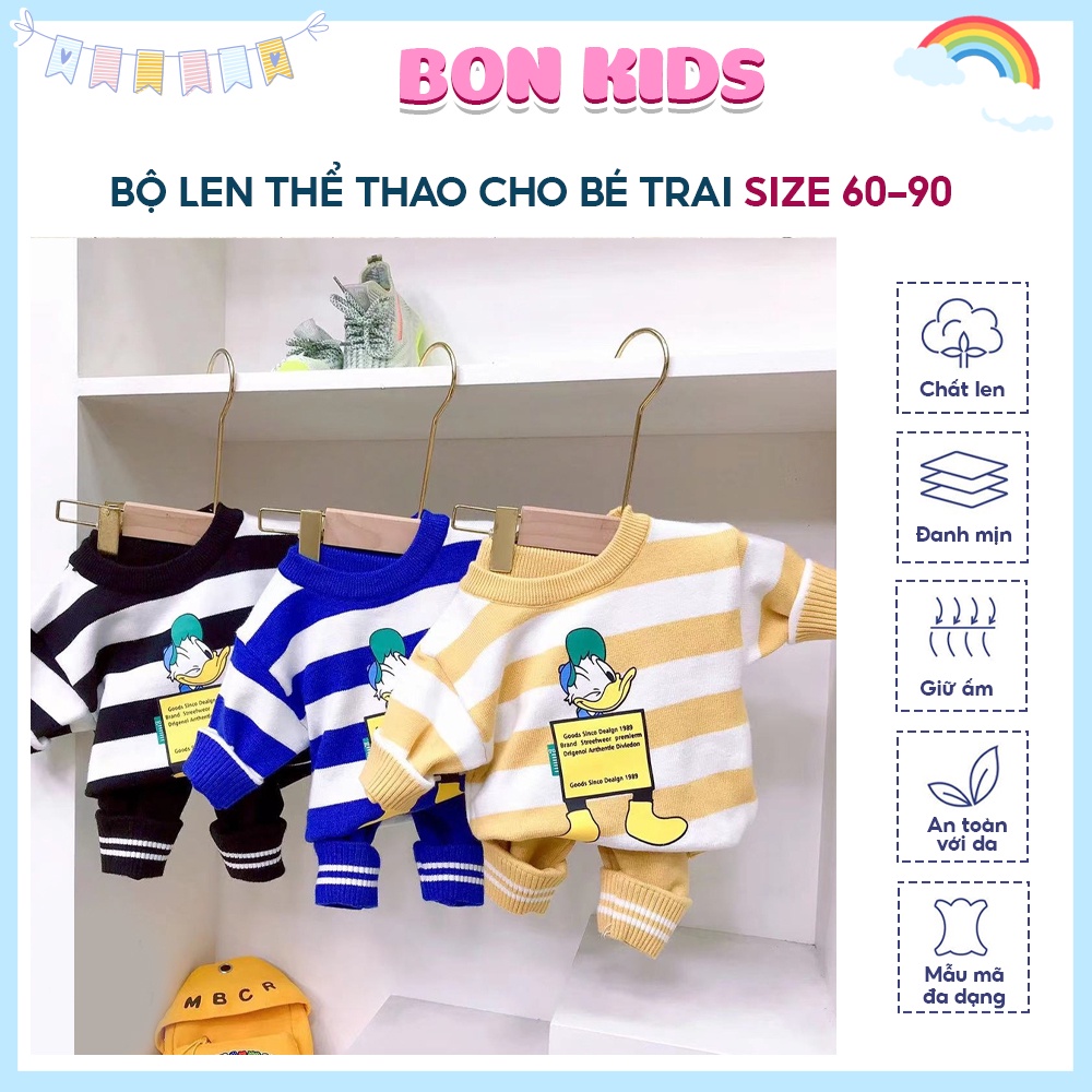 Bộ Len Cho Bé Trai size 66-90, Bộ Len Hàng Quảng Châu Cao Cấp, Quần Áo Trẻ Em Từ 5-13kg