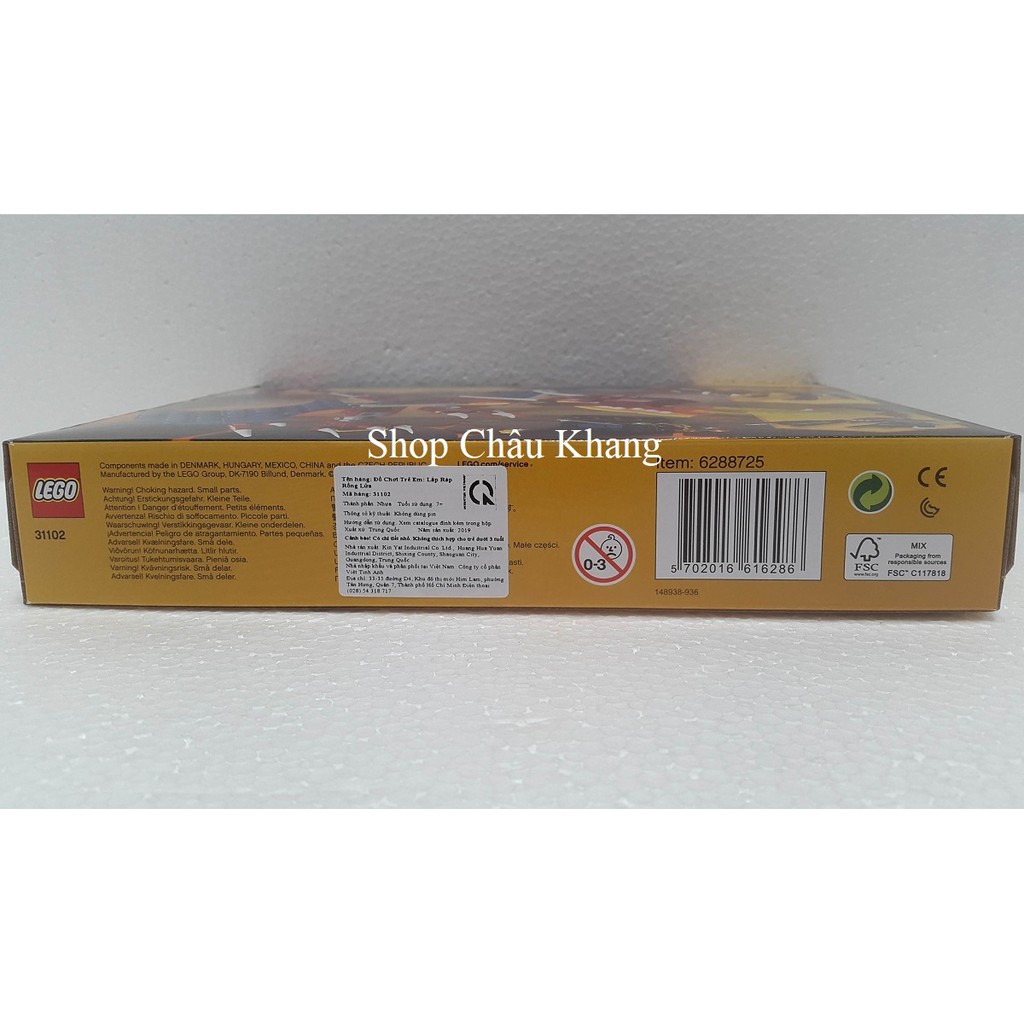 Bộ lắp ráp Rồng Lửa - LEGO Creator 31102 (234 Chi Tiết)