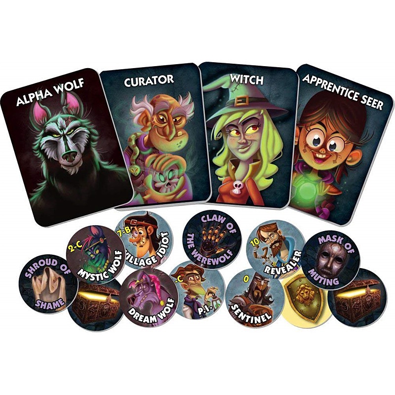 One Night Ultimate Werewolf alien Board Game Bộ Bài Ma Sói One Night DayBreak (Ma sói Hừng Đông) Phiên Bản Tiếng Anh