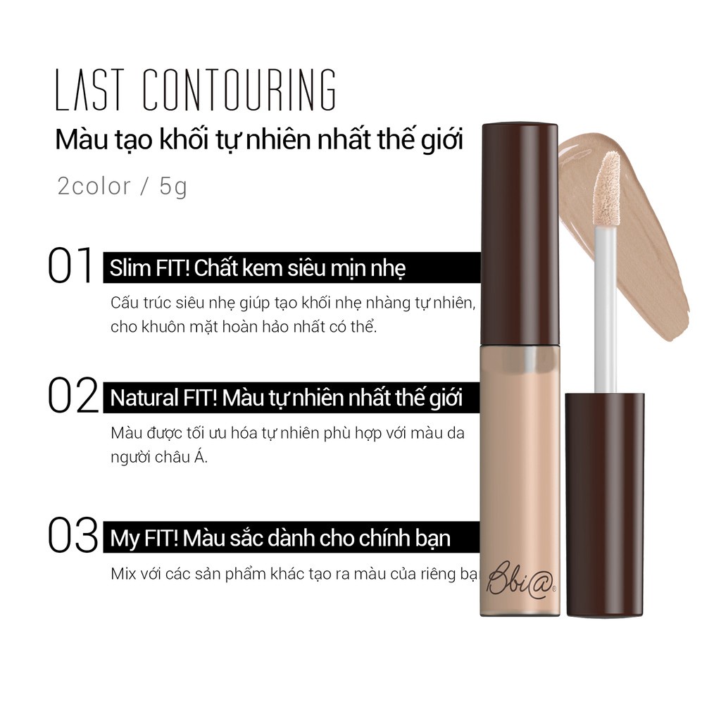 Tạo khối dạng kem B.Bi.a Last Contouring #01 Milk Tea Brown