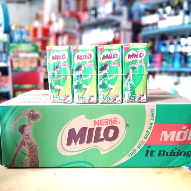 Sữa Milo ít đường 180ml x48 hộp .date 12/22