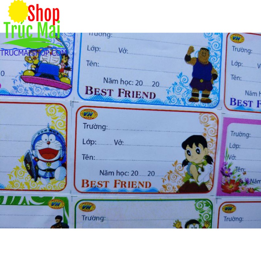nhãn vở decan tự dính 10 cái
