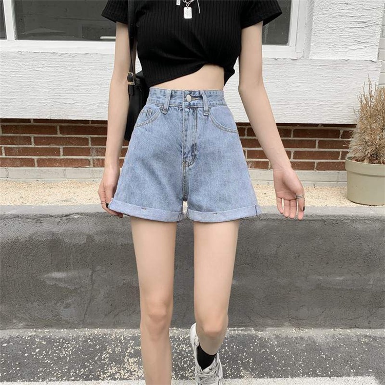 Quần Short Bò Nữ Sogeum Quần Sooc Jean Cạp Cao Một Khuy 3 Màu Hot Trend - QS33 | BigBuy360 - bigbuy360.vn