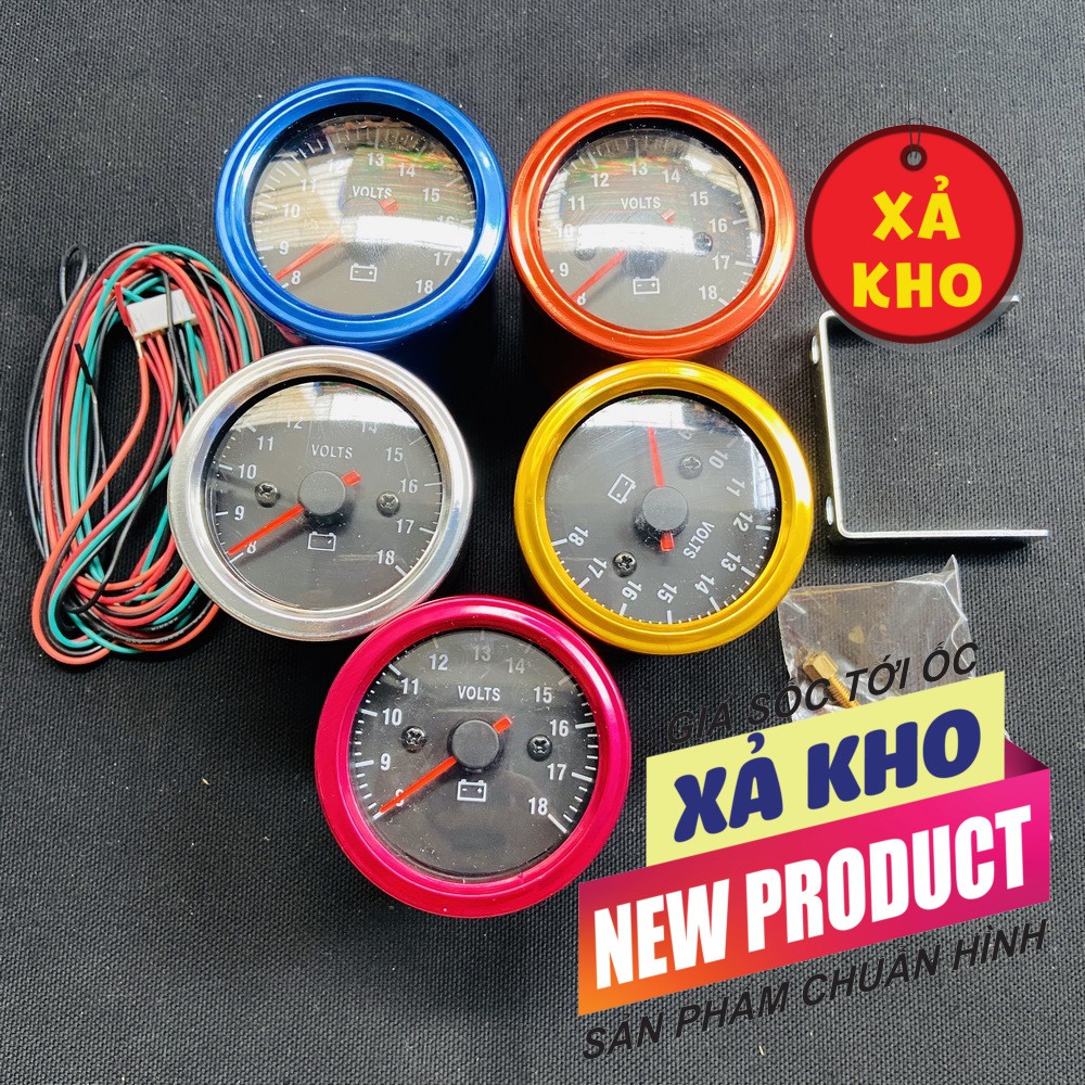 ĐỒNG HỒ ĐO VOLT PHÙ HƠP NHIỀU LOẠI XE MÁY NHỎ NHỎ XINH XINH (MÀU NGẪU NHIÊN OR INBOX SHOP CHỌN MÀU)