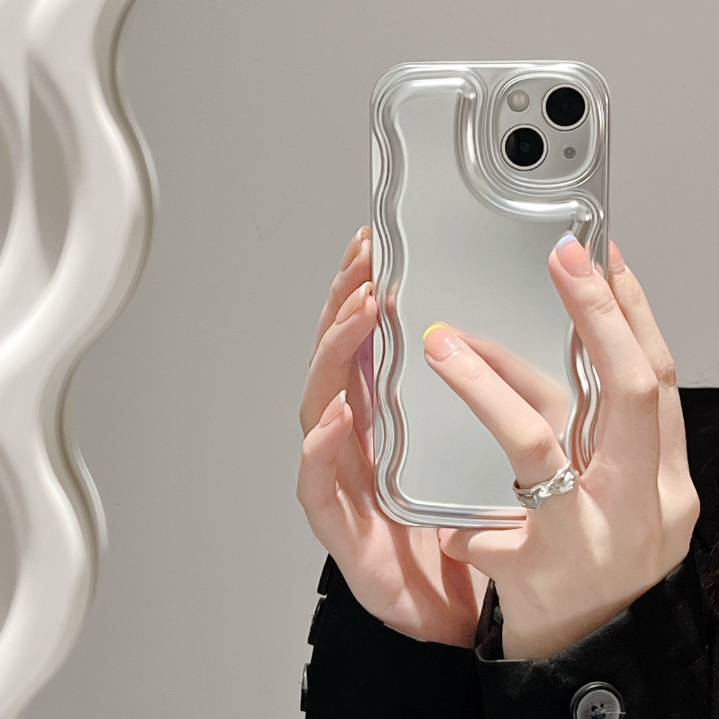 Ốp Điện Thoại Mềm Mạ Điện Họa Tiết Lượn Sóng Cho Iphone 14 pro max 12 pro max 11 pro max xs max xr x 13 pro max plus