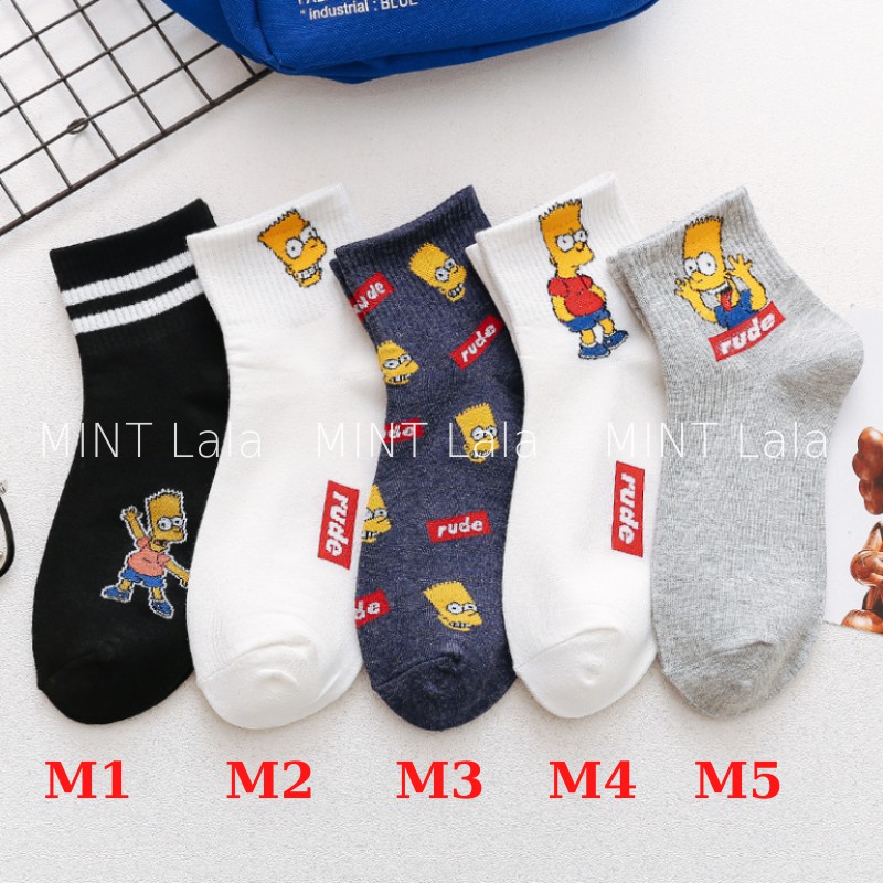 Vớ Hoạt Hình Đơn Giản Phong Cách Hàn Quốc
