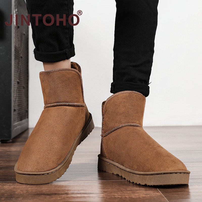 Giày Bốt Đi Tuyết Cổ Cao Đến Mắt Cá Chống Trượt Thoải Mái Thời Trang Mùa Đông Cỡ Lớn 36-47 Cho Nam Và Nữ