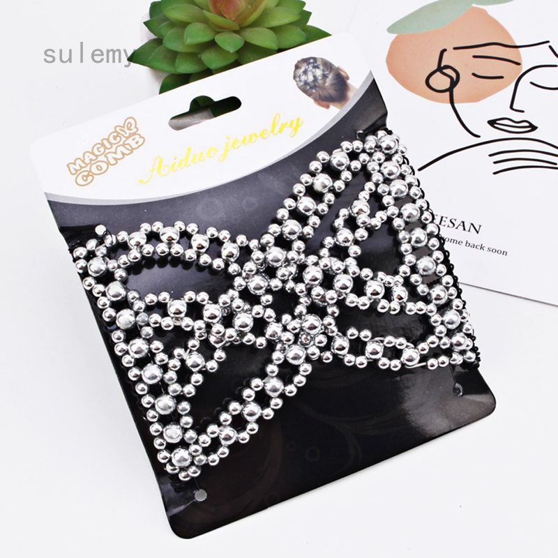 Lược Cài Tóc Co Giãn Đính Hạt Thời Trang Cho Nữ