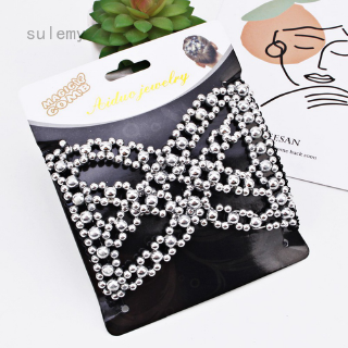 Lược cài tóc co giãn đính hạt thời trang cho nữ