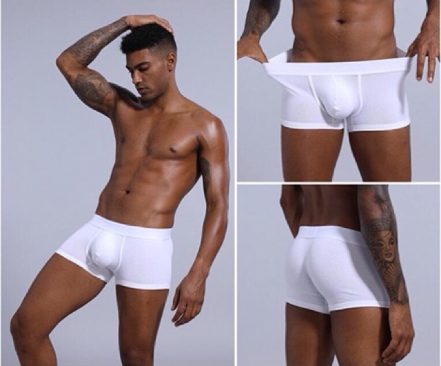 Quần lót nam dạng đùi thun cotton màu trơn