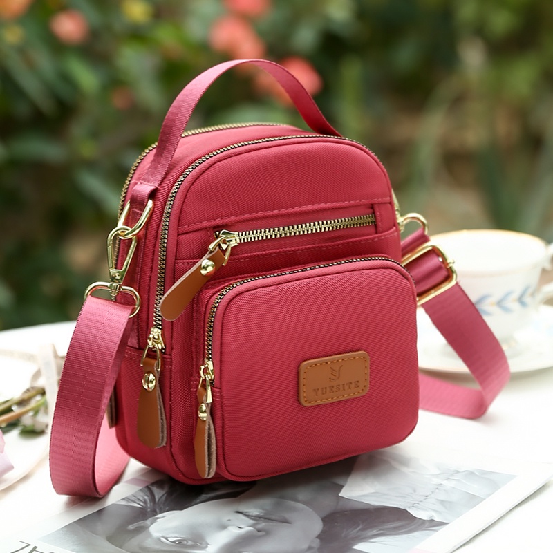 Túi Đeo Vai Đựng Điện Thoại Màu Trơn Thiết Kế Đơn Giản Thời Trang Phong Cách Phương Tây Cho Nữ