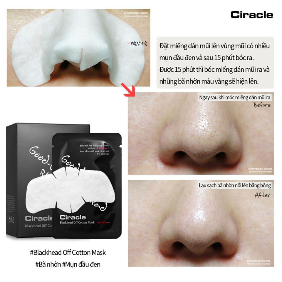 Miếng Lột Mụn Đầu Đen Ciracle Goodbye Blackhead – Hàn quốc