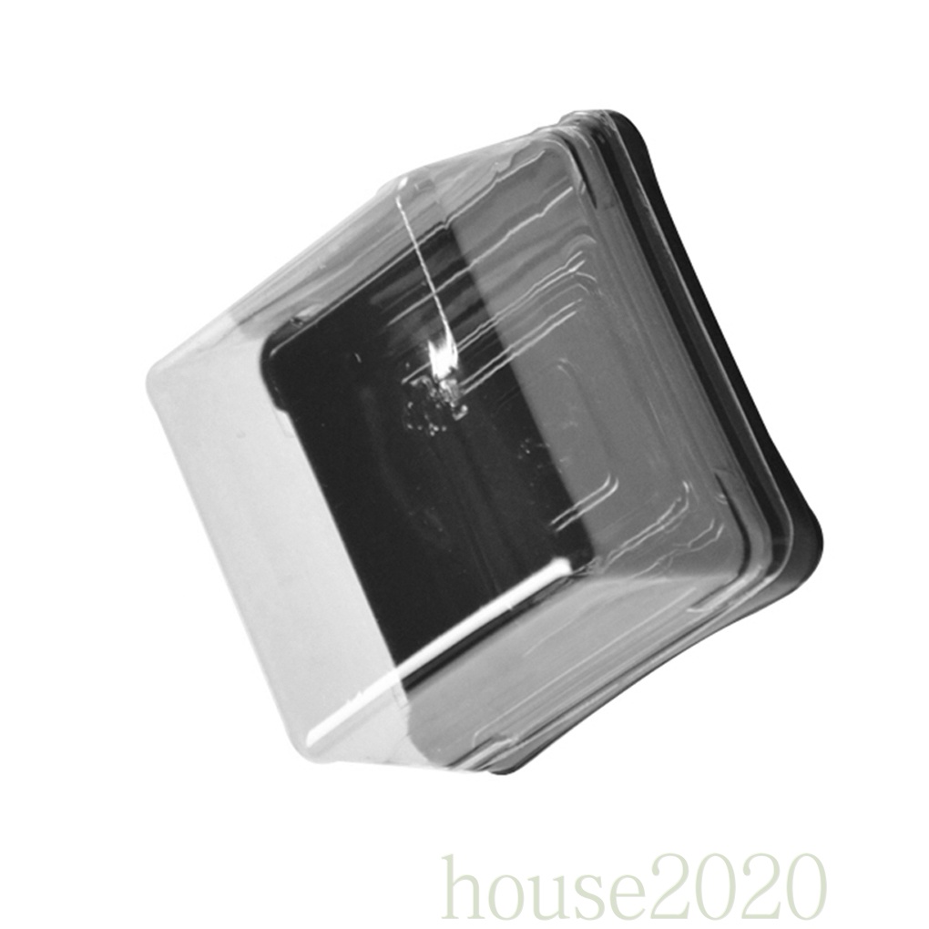 Set 50 Hộp Nhựa Trong Suốt Hình Vuông Mini Đựng Bánh Cupcake Kèm Nắp Đậy 2020 Đen