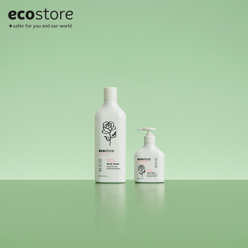 Ecostore Sữa tắm hương hoa hồng và hoa phong lữ gốc thực vật 400ml