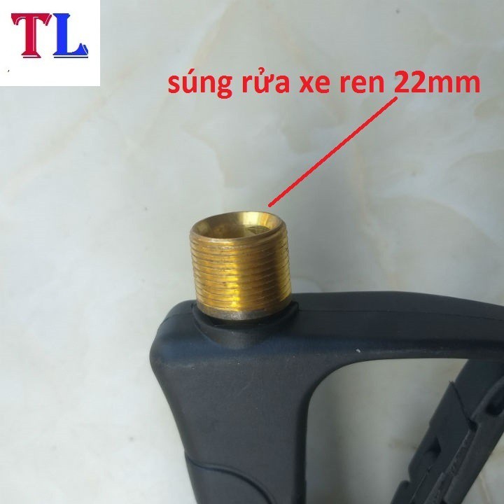 súng rửa xe áp lực cao _Ren 22mm (súng đen)