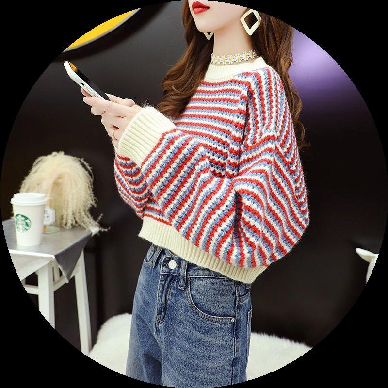 Áo Sweater Dệt Kim Dáng Rộng Thiết Kế Mới Thời Trang Dành Cho Mùa Thu