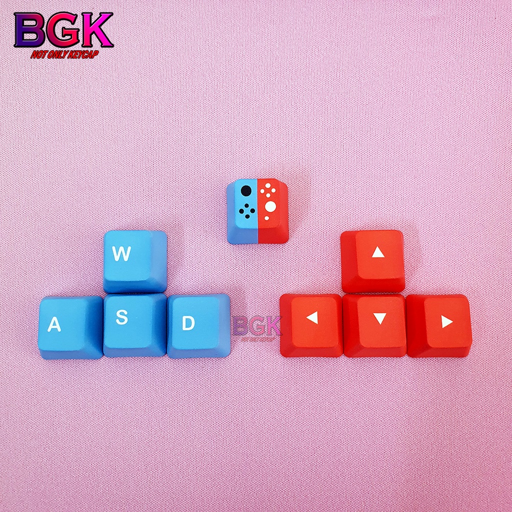 Bộ Keycap 9 Nút PBT Chủ Đề Nintendo Switch OEM Profile in Dye-sub 5 mặt cực đẹp