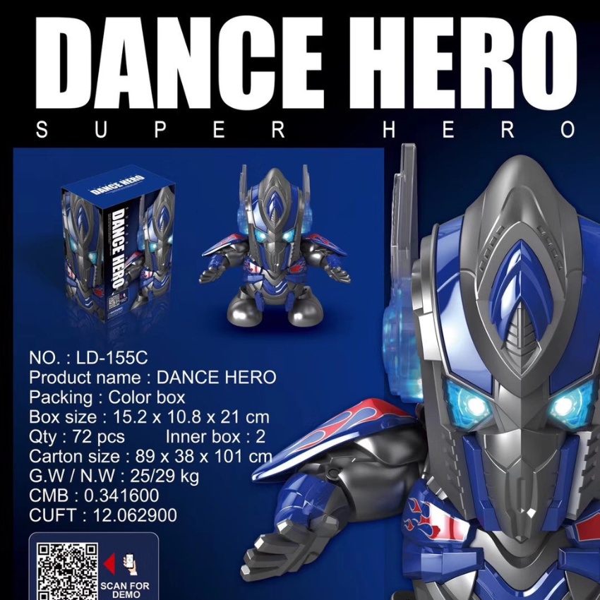 Robot Nhảy Múa Hình Optimus Có Nhạc Vui Nhộn, Phát Sáng Lấp Lánh Cao Cấp