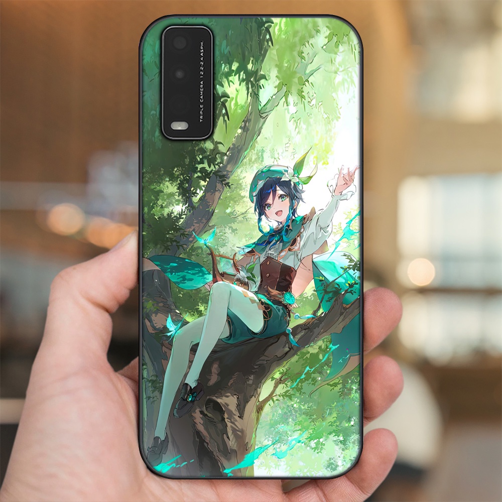 Ốp lưng Vivo Y20, Y20s, Y12s viền đen in hình Venti Genshin Impact