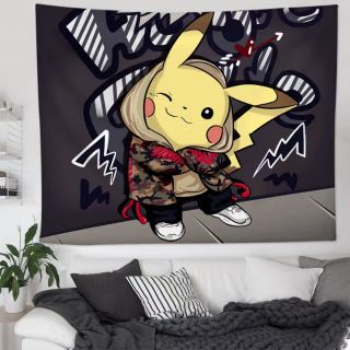 Tranh vải decor pikachu siêu cá tính A63