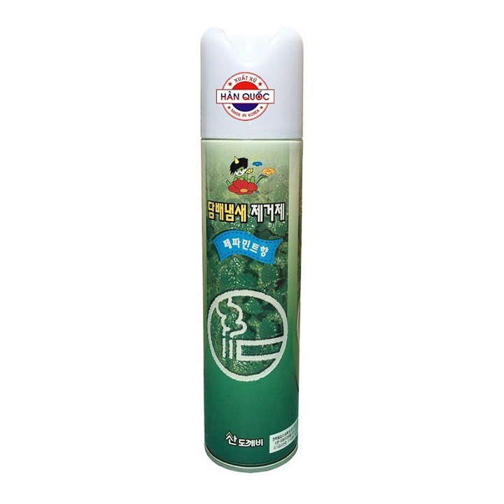 CHAI XỊT KHỬ MÙI THUỐC LÁ Hàn Quốc Sandokaebi 370ml Hương Bạc Hà