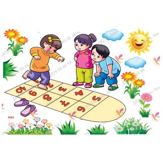 Decal mầm non-GÓC DÂN GIAN DG-004 khổ lớn