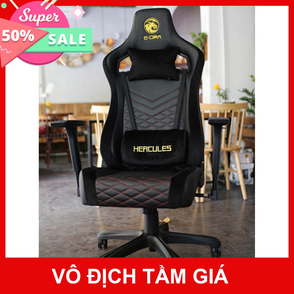 Ghế gaming E-DRA Hercules EGC203 PRO - Màu đen và trắng - Chất liệu da PU và Foam cao cấp - Bảo hành 12 tháng