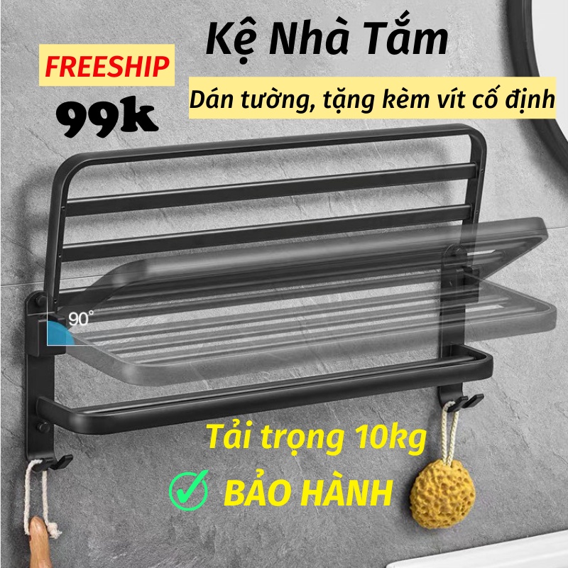 Kệ Nhà Tắm Giá Treo Khăn Tắm Chắc Chắn Gắn Tường Inox Không Gỉ KHO GIA DỤNG TRẦN PHÚ